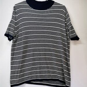 Charter Club‎ Women's Striped Sweater - Black and White